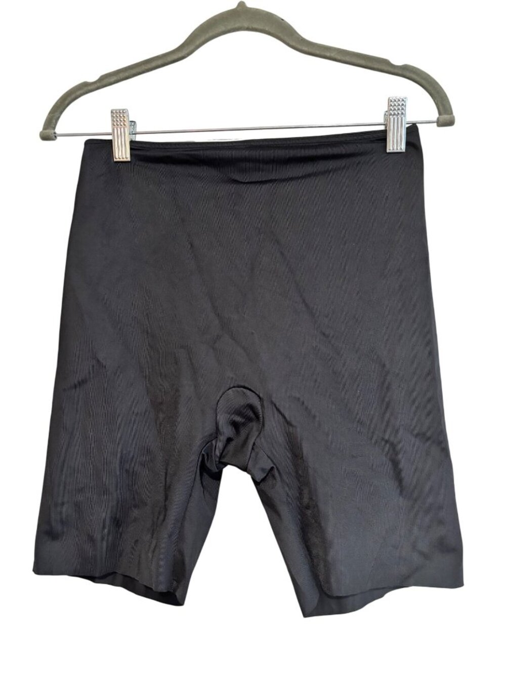 Spanx Black Nylon Spandex Shaping Shorts Comfy Seamless Design For Support
